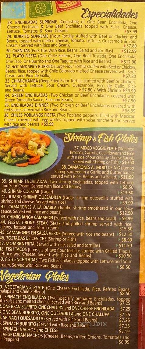 5 Agaves Mexican Restaurant Bar & Grill - Old Hickory, TN menu_pic