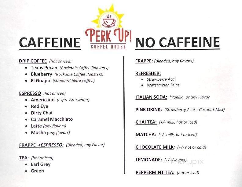 Perk Up Coffee House - Rockdale, TX