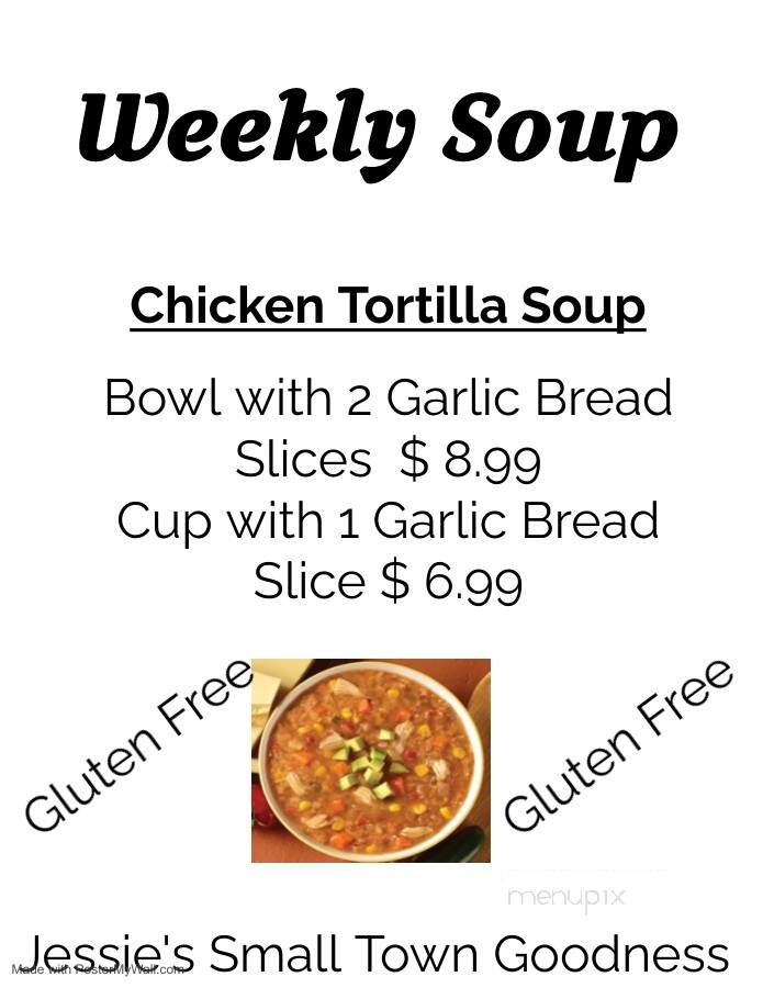 Jessie's Small Town Goodness - Melba, ID menu_pic