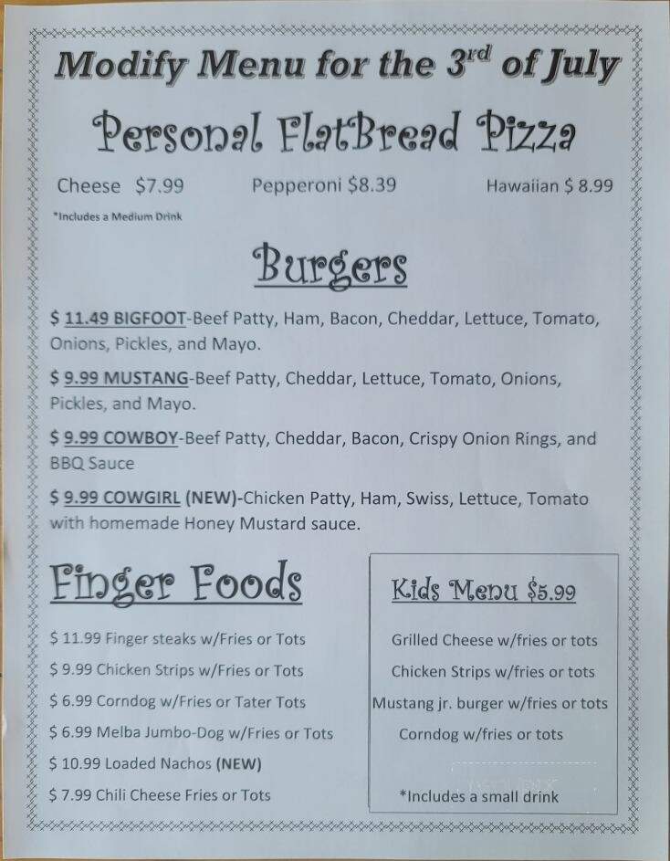 Jessie's Small Town Goodness - Melba, ID menu_pic