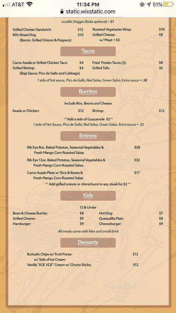 Flashbackz Lounge & Grill - Whittier, CA menu_pic