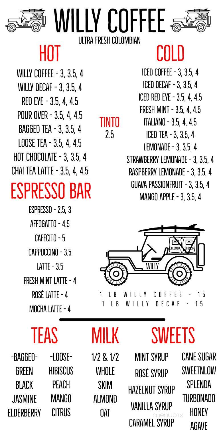 Willy Cafe and Market - Boynton Beach, FL menu_pic