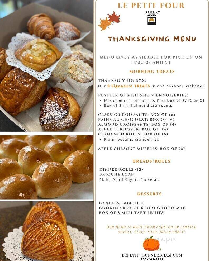 Le Petit Four the Little Oven - Needham, MA menu_pic