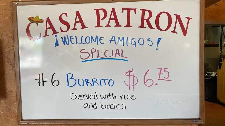 Casa Patron - Garner, IA menu_pic