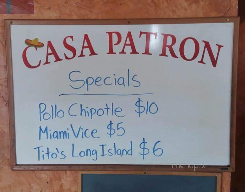 Casa Patron - Garner, IA menu_pic
