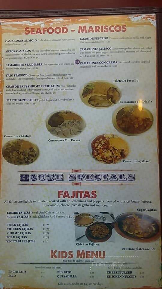 Casa Patron - Garner, IA menu_pic