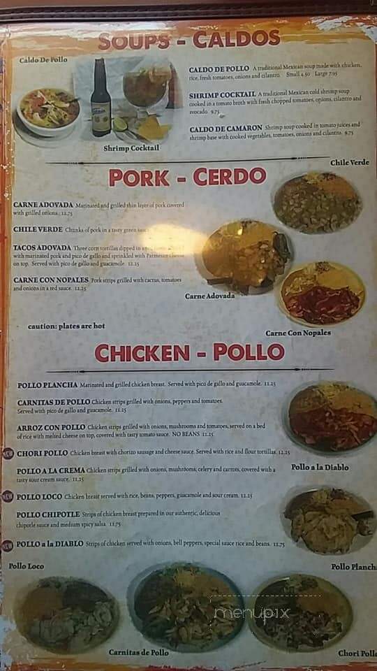 Casa Patron - Garner, IA menu_pic