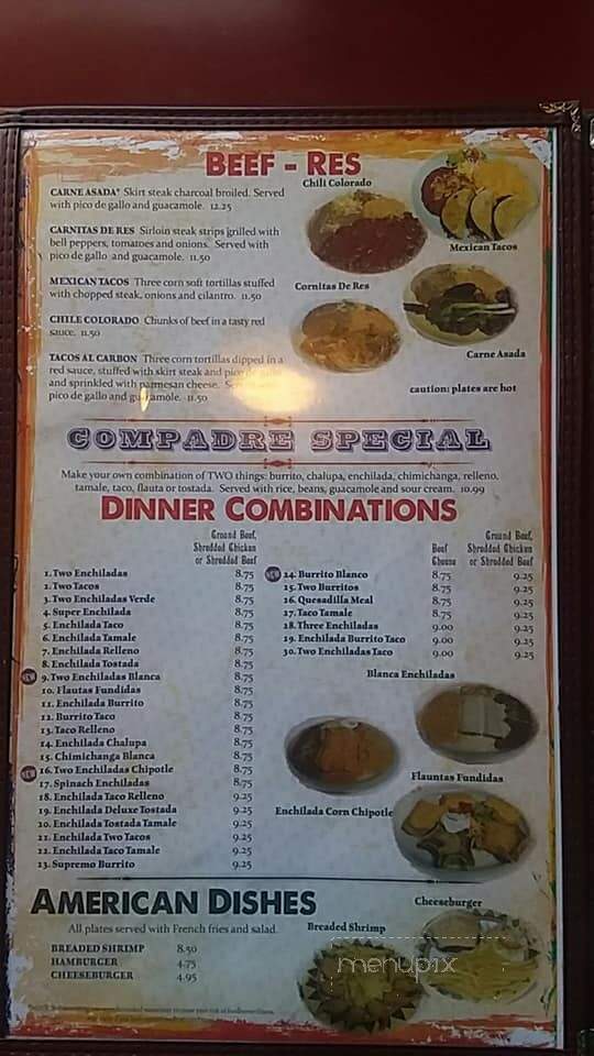 Casa Patron - Garner, IA menu_pic