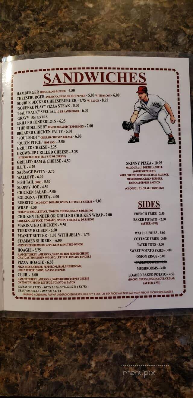 Sideliners Sports Bar & Grill - Versailles, OH menu_pic