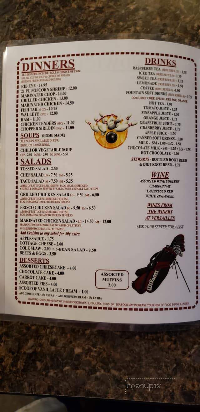 Sideliners Sports Bar & Grill - Versailles, OH menu_pic