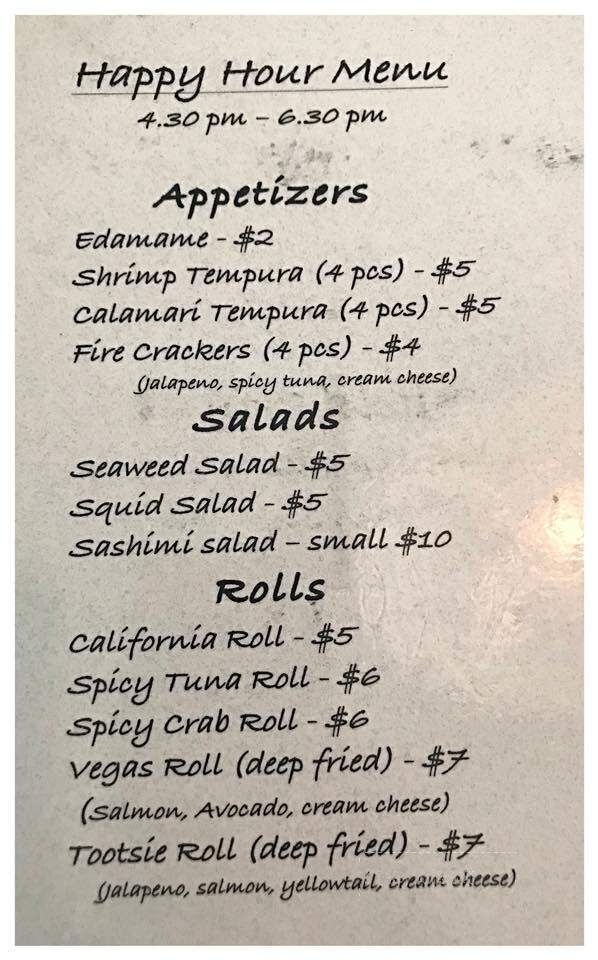 Kai Sushi Dining - Santa Fe, NM menu_pic