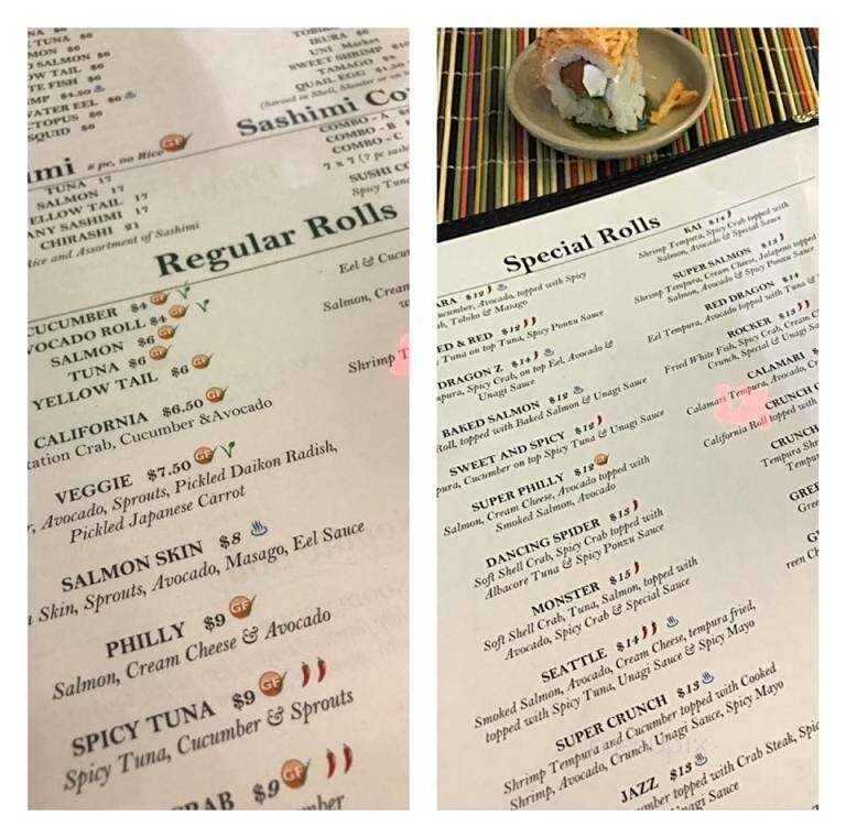 Kai Sushi Dining - Santa Fe, NM menu_pic