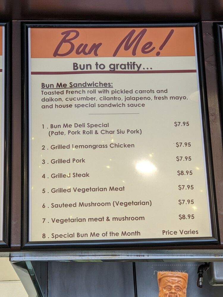 Bun Me! - Northridge, CA menu_pic