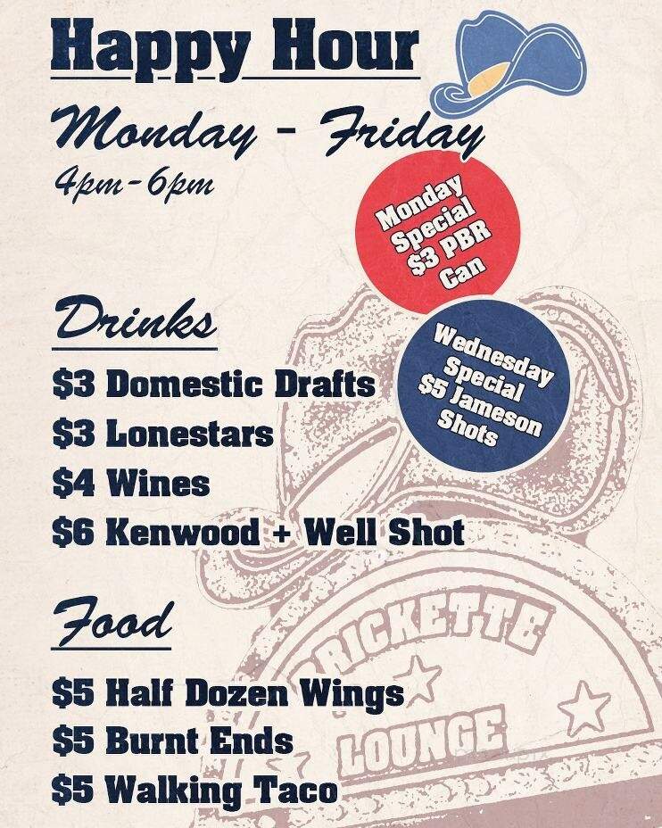 Brickette Lounge - West Chester, PA menu_pic