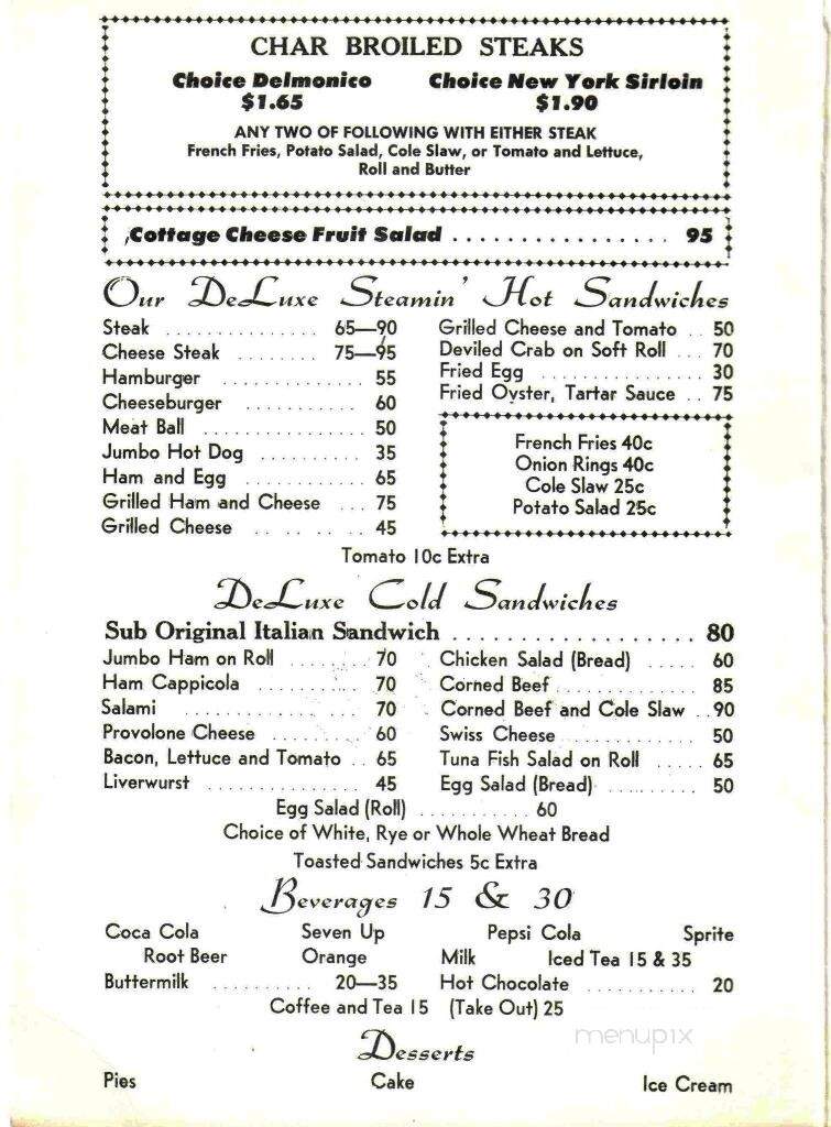 Brickette Lounge - West Chester, PA menu_pic