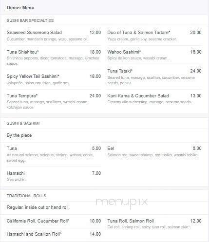 Echo Restaurant - Palm Beach, FL menu_pic