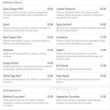 Echo Restaurant - Palm Beach, FL menu_pic