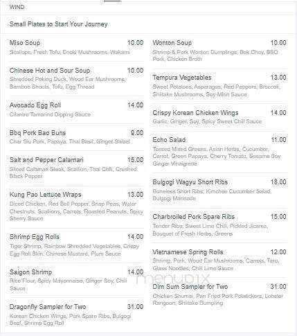 Echo Restaurant - Palm Beach, FL menu_pic