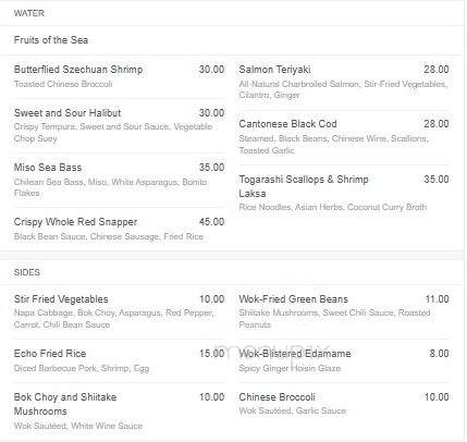 Echo Restaurant - Palm Beach, FL menu_pic
