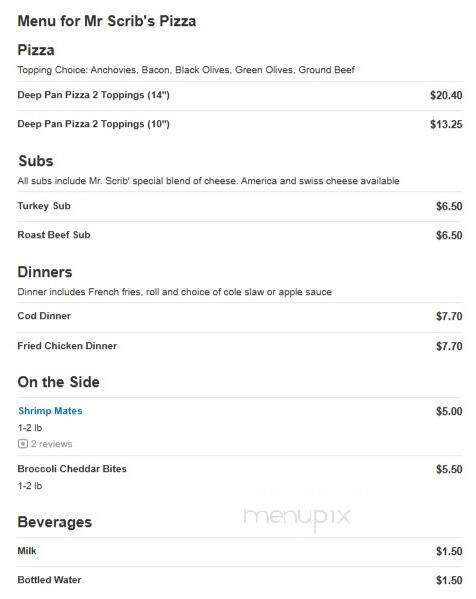 Mr Scrib's Pizza - Grand Haven, MI menu_pic