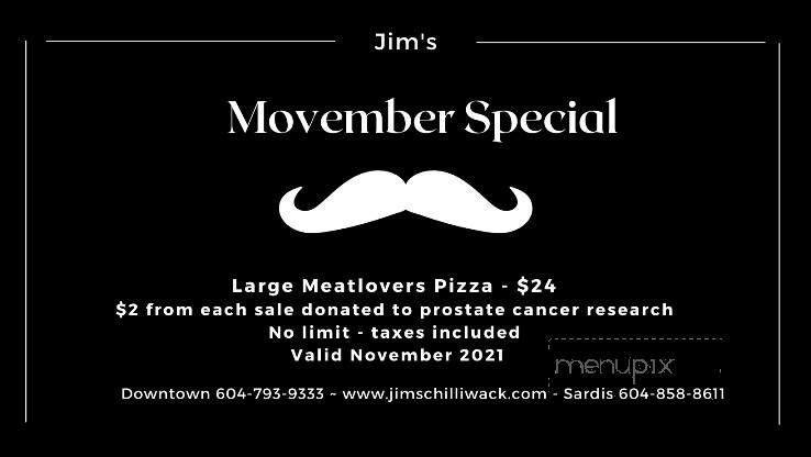 Jim's Pizzeria - Chilliwack, BC menu_pic