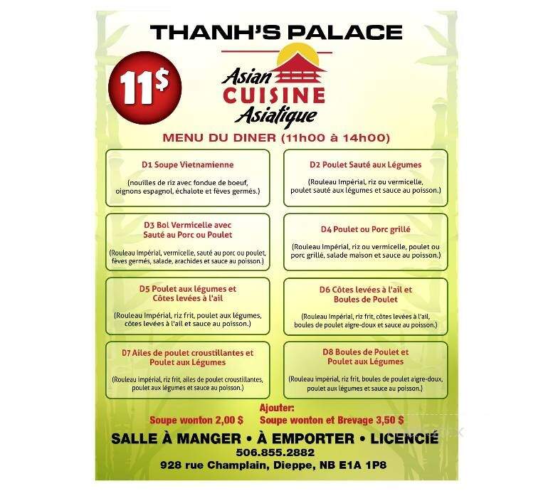 Thanh's Palace - Dieppe, NB
