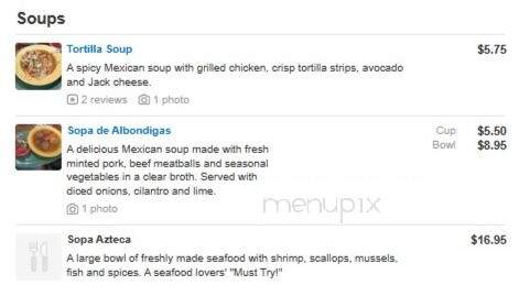 Acapulcos - Franklin, MA menu_pic