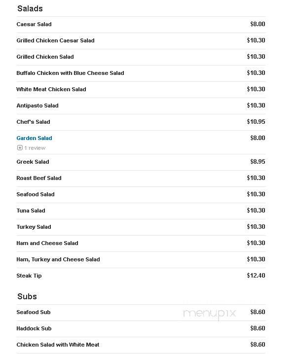Mike's House Of Pizza - Hanson, MA menu_pic