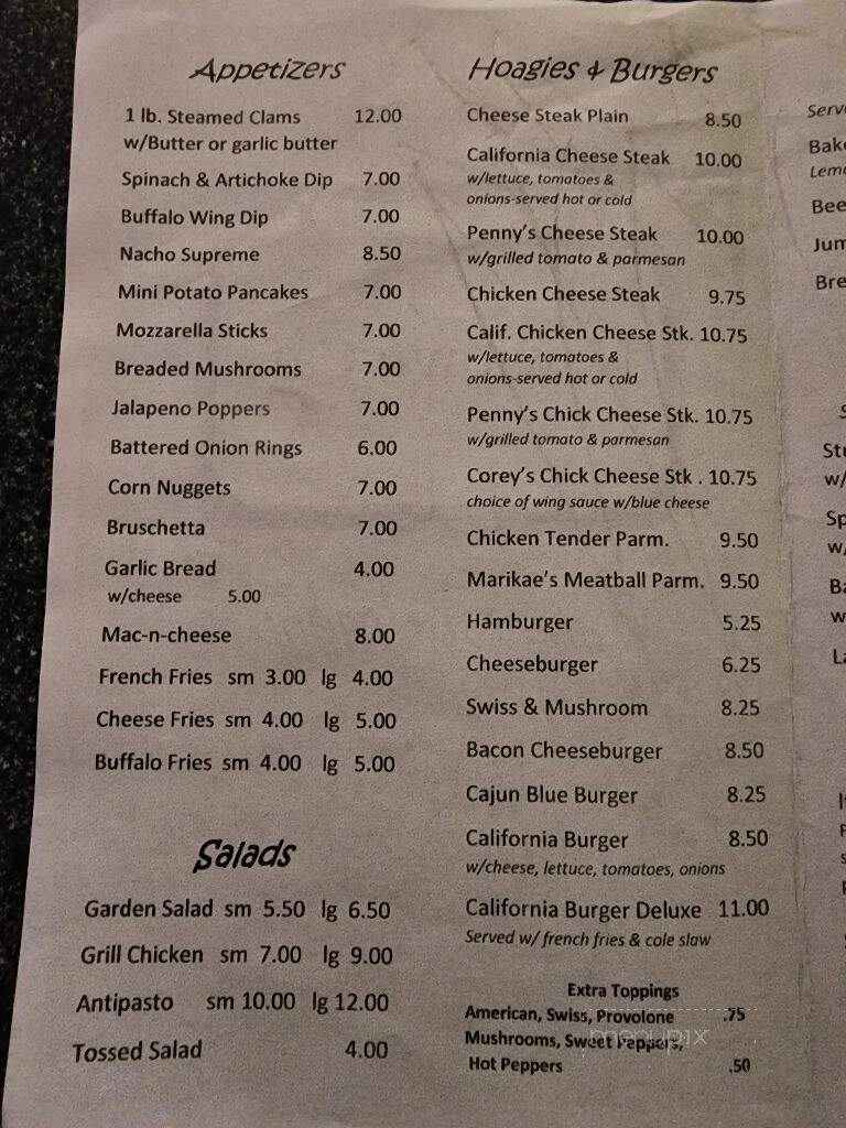 Newtown Cafe - Hanover Township, PA menu_pic