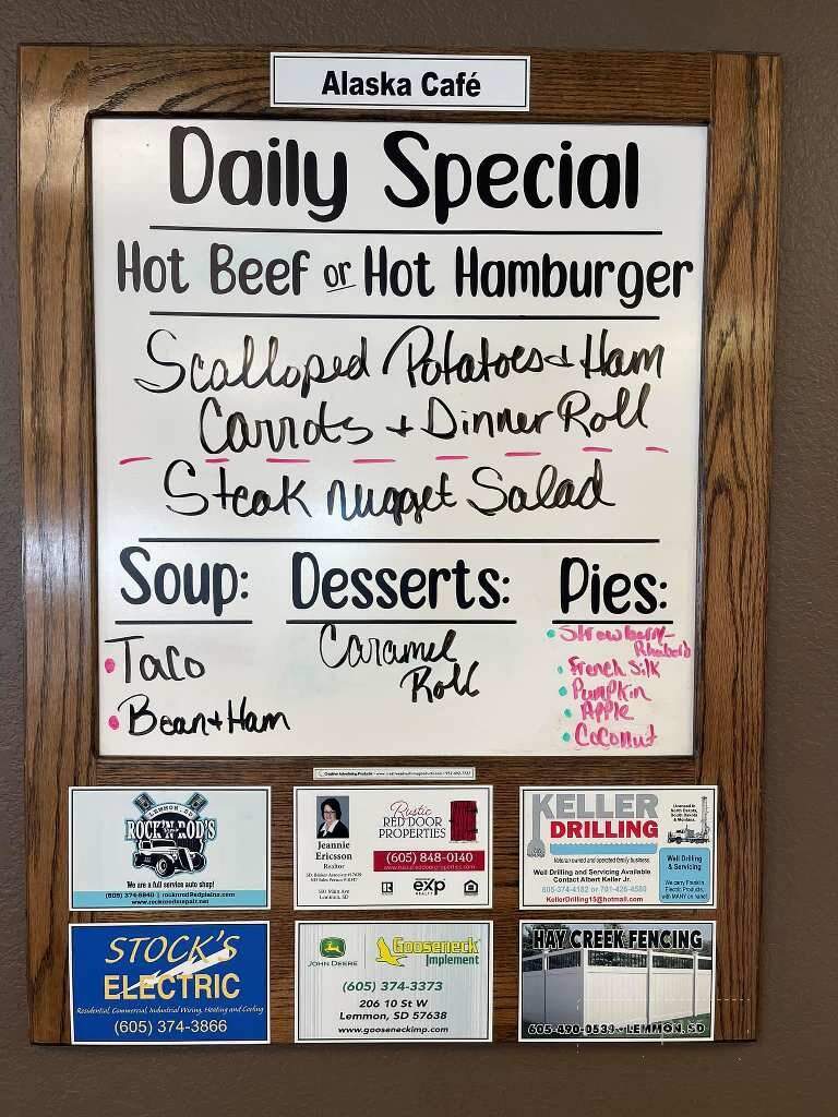 Alaska Cafe - Lemmon, SD menu_pic