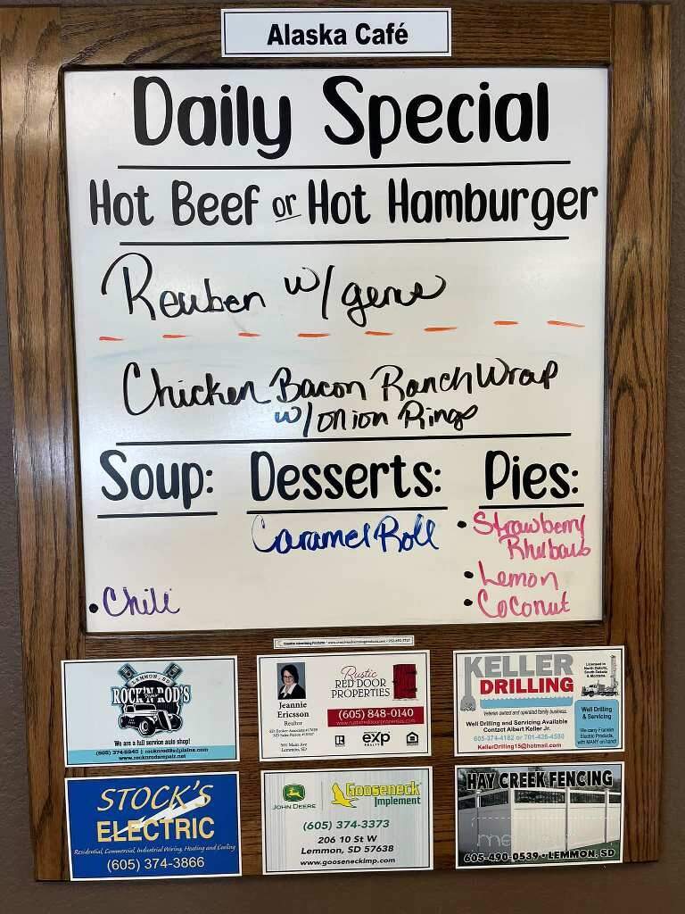 Alaska Cafe - Lemmon, SD menu_pic