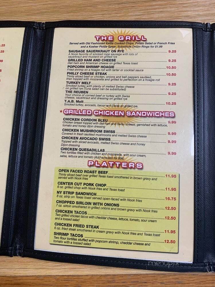 Nook Restaurant - Tomball, TX menu_pic
