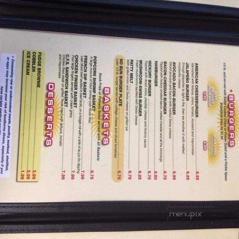 Nook Restaurant - Tomball, TX menu_pic