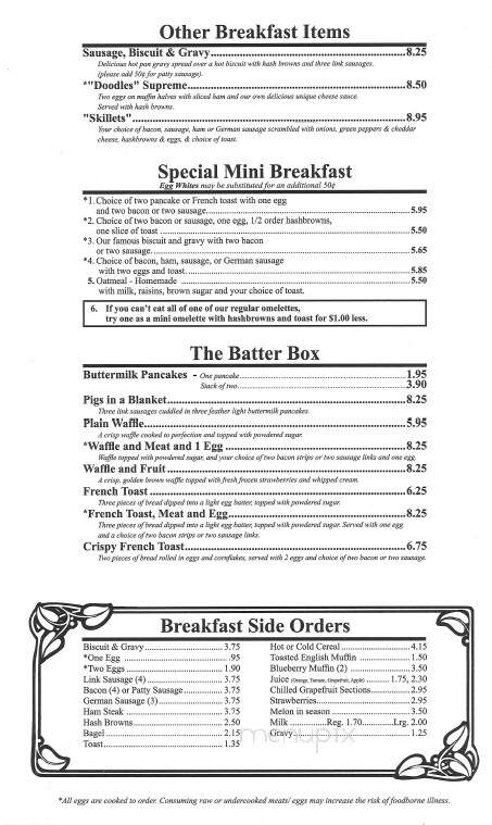 Frankie Doodle's - Spokane, WA menu_pic