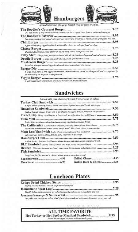 Frankie Doodle's - Spokane, WA menu_pic