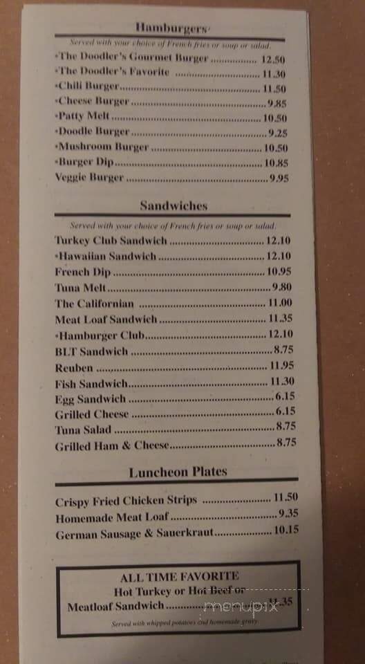Frankie Doodle's - Spokane, WA menu_pic