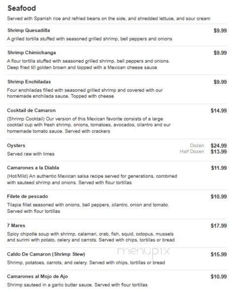 El Norteno Mexican Restaurant - Curtiss, WI menu_pic