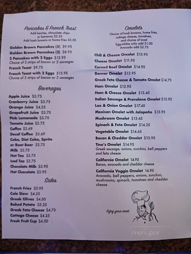 Village Cafe - Winnetka, CA menu_pic