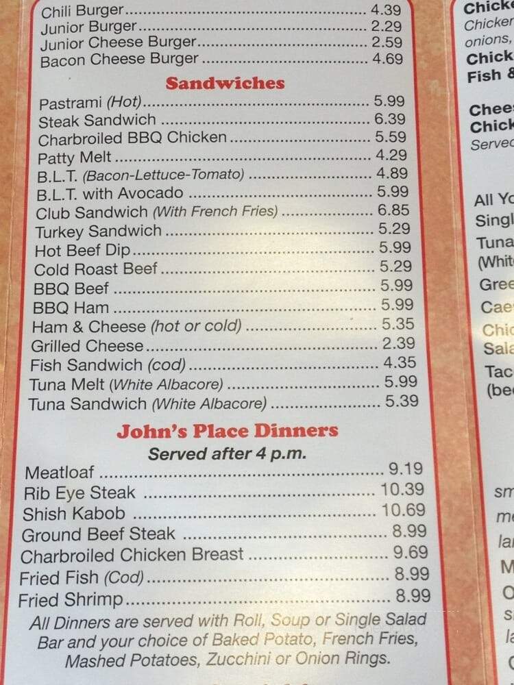 John's Place - Brea, CA menu_pic