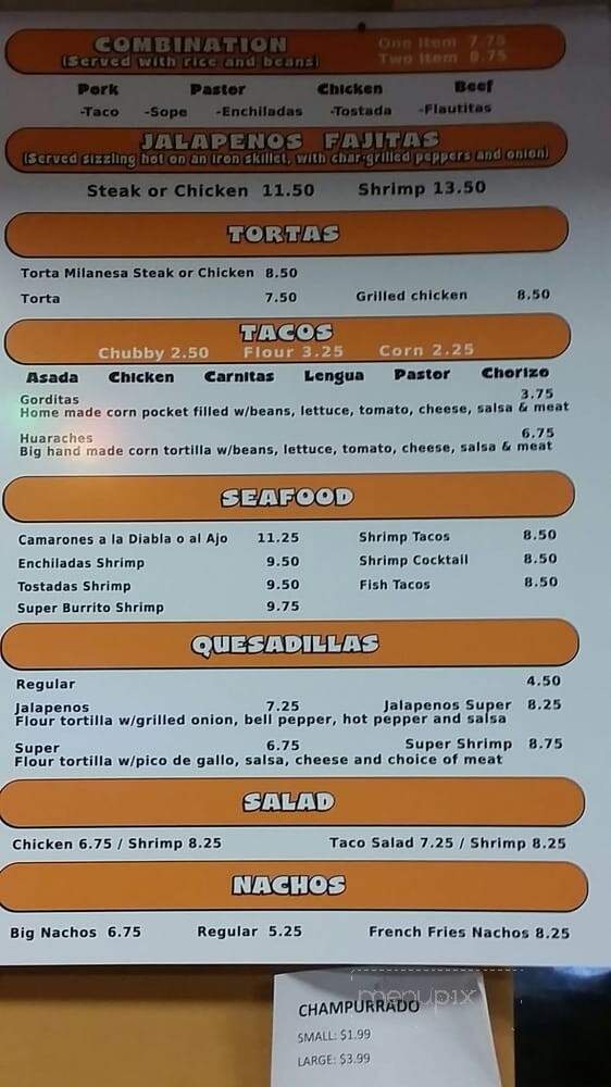 Jalapeno's Taqueria - Modesto, CA menu_pic