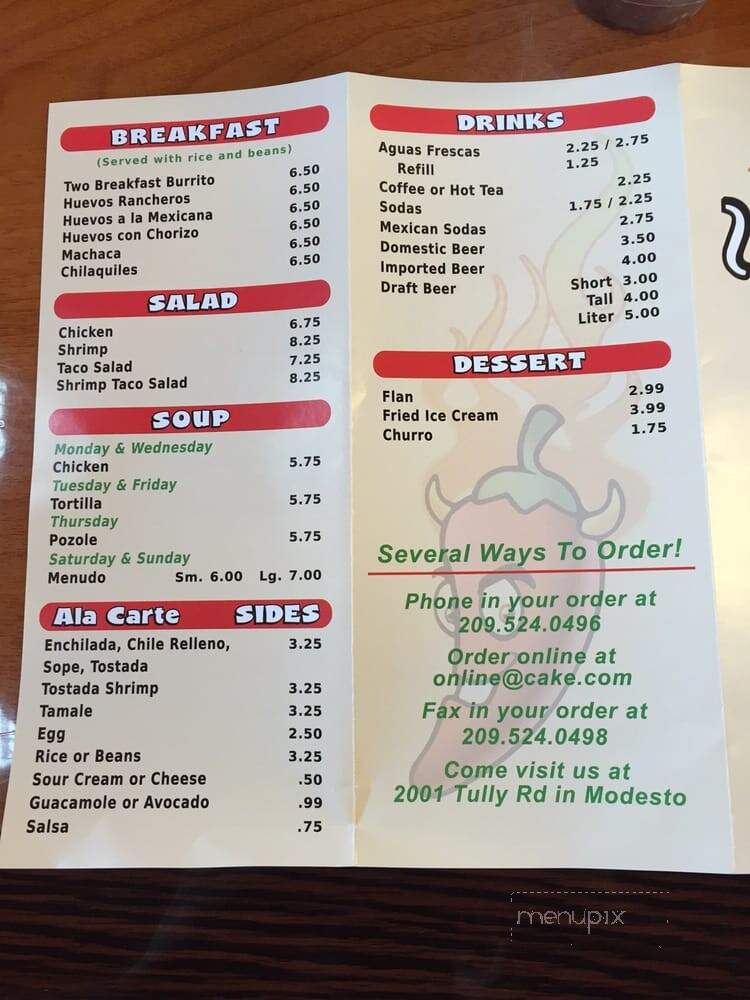 Jalapeno's Taqueria - Modesto, CA menu_pic