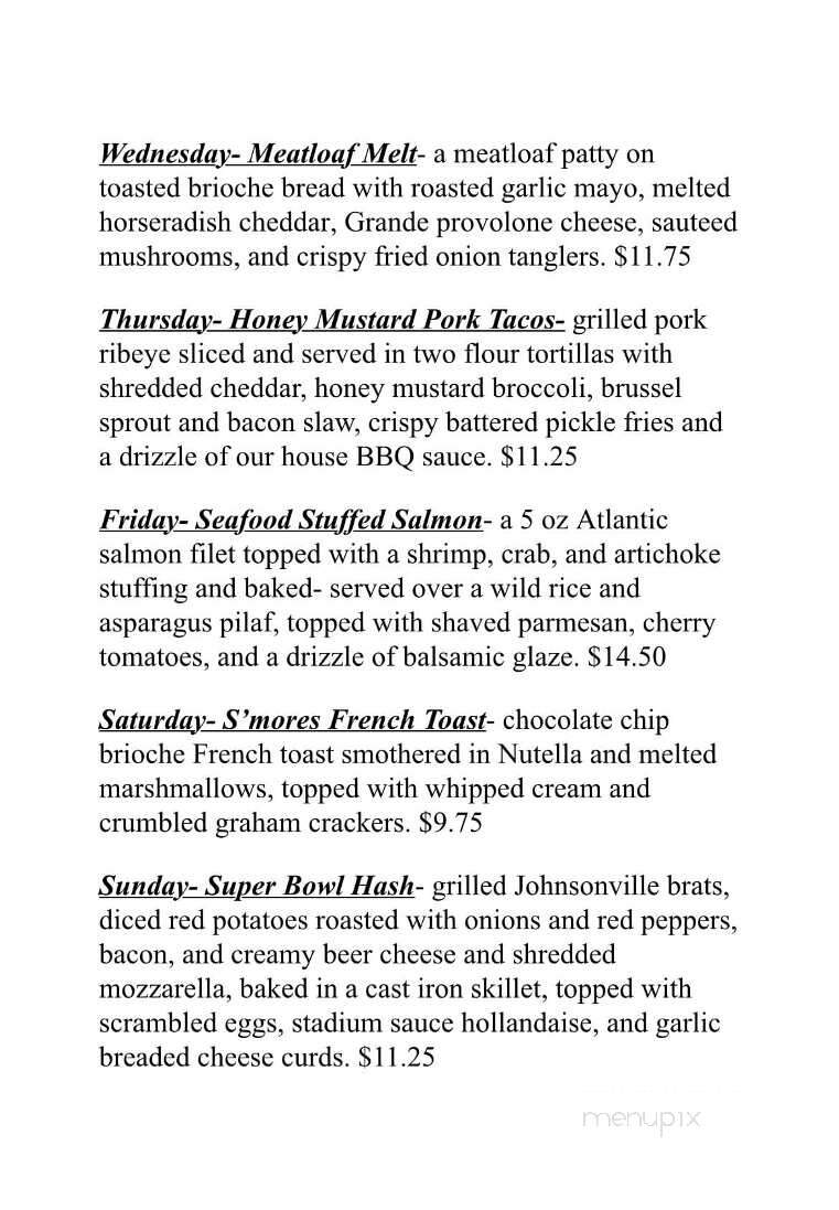 The Sweet & Salty Pig - Fond du Lac, WI menu_pic