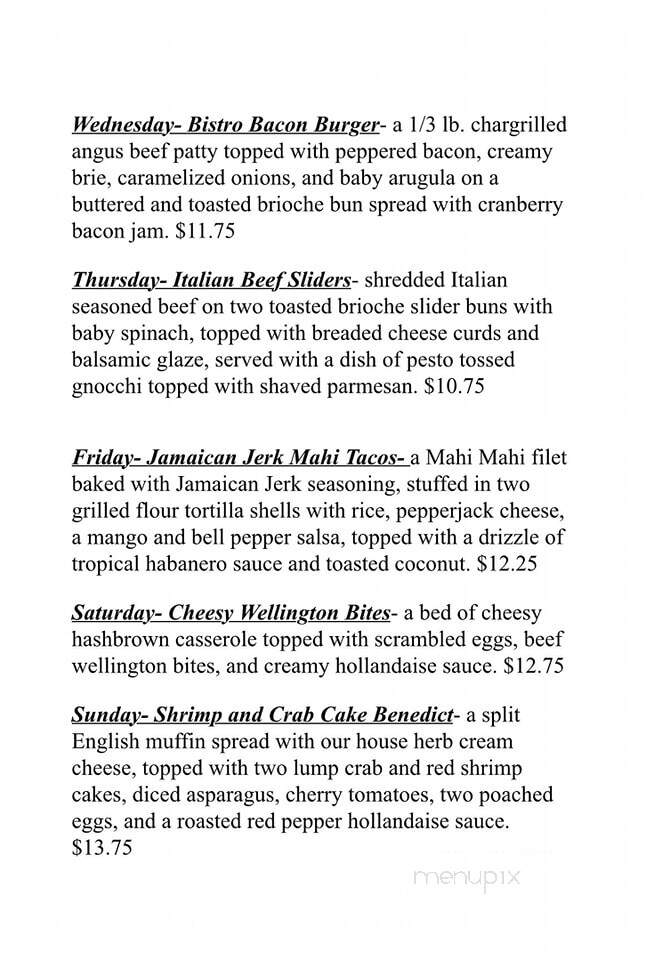 The Sweet & Salty Pig - Fond du Lac, WI menu_pic