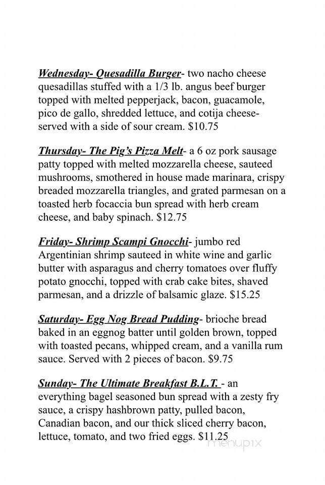 The Sweet & Salty Pig - Fond du Lac, WI menu_pic