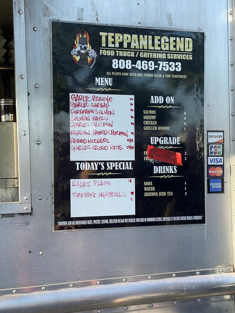 TeppanLegend - Pearl City, HI menu_pic