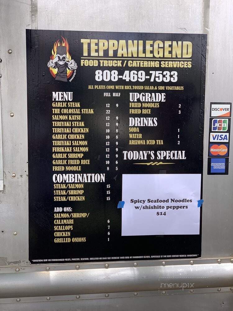 TeppanLegend - Pearl City, HI menu_pic