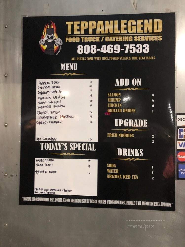 TeppanLegend - Pearl City, HI menu_pic