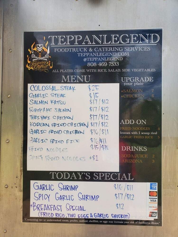 TeppanLegend - Pearl City, HI menu_pic
