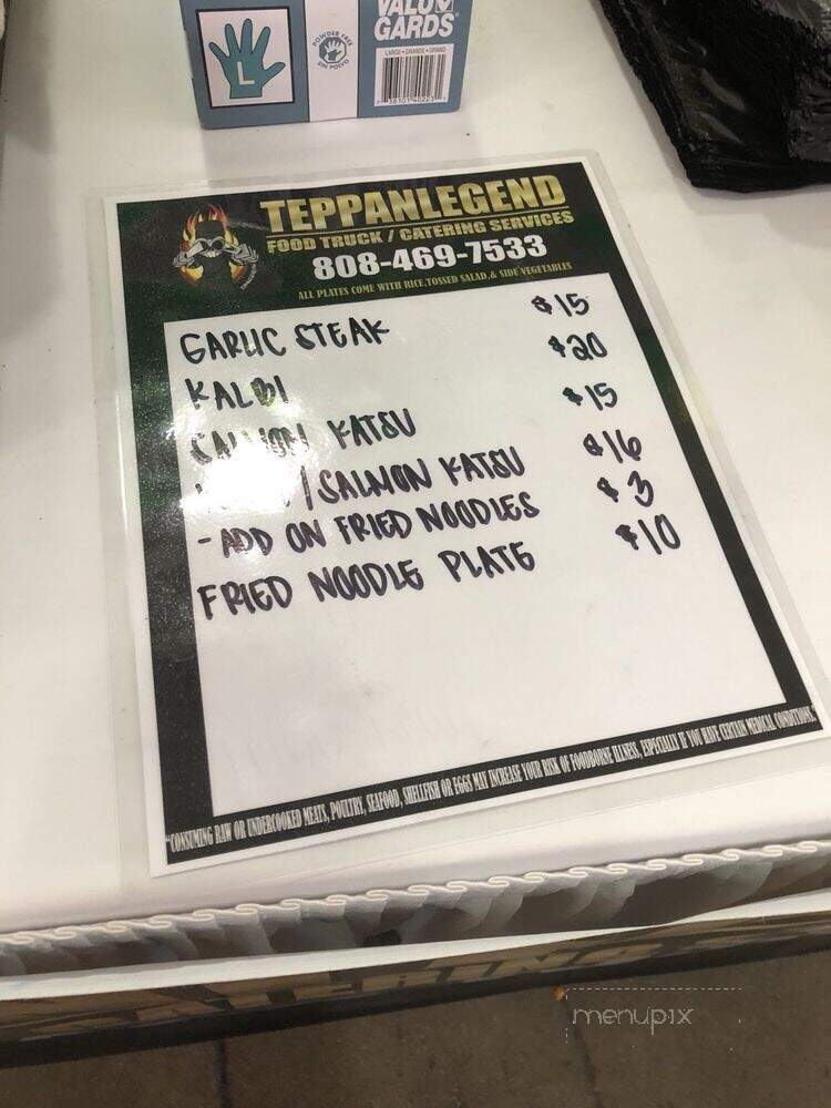 TeppanLegend - Pearl City, HI menu_pic