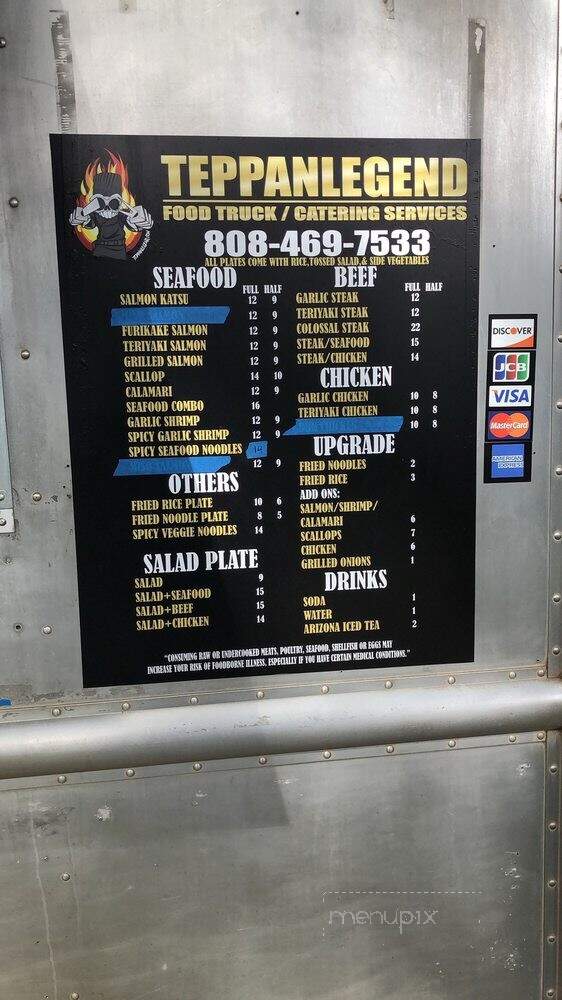 TeppanLegend - Pearl City, HI menu_pic